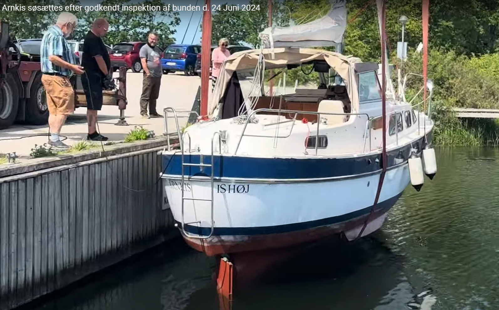Arnkis søsættes Juni 2024 efter vellykket inspektion af bunden!